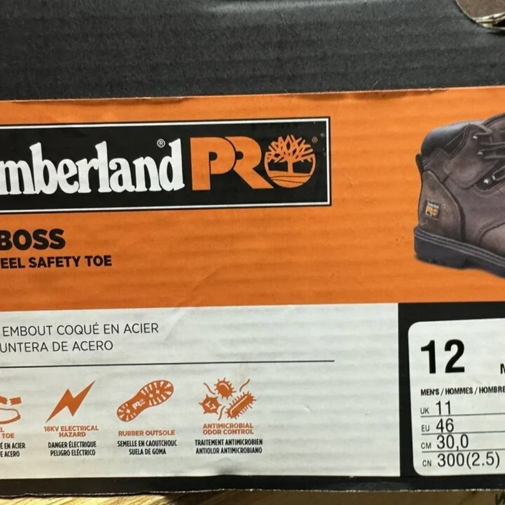 Timberland Pro Mens Pit Boss Steel Toe Work Boot Brown Size 12 M